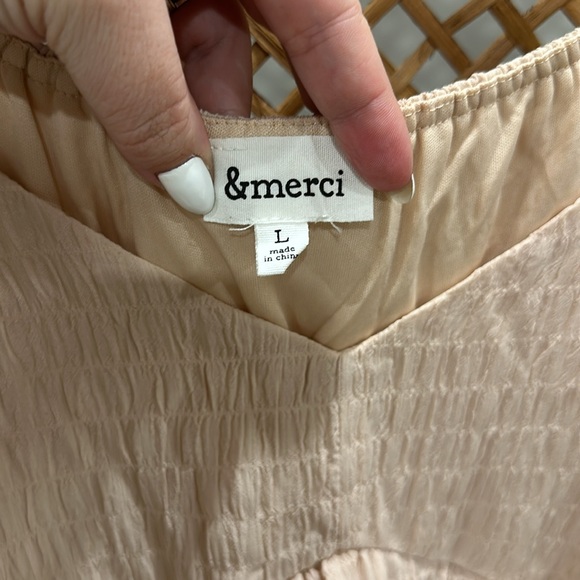 EUC &merci blush midi dress. Size Large - Picture 2 of 4